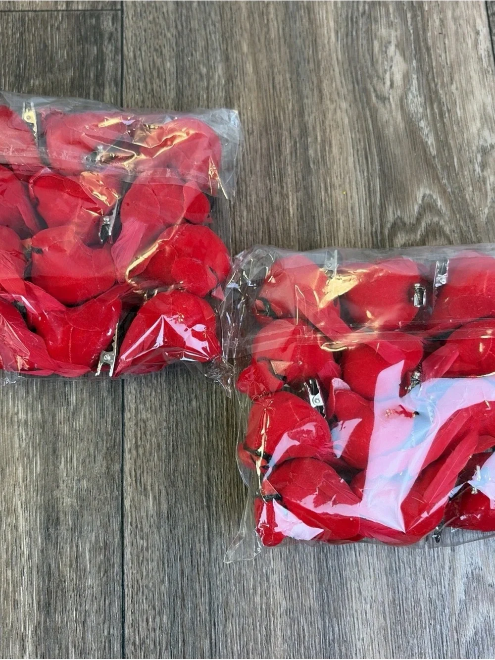 The product is a set of 12 mini cardinal birds